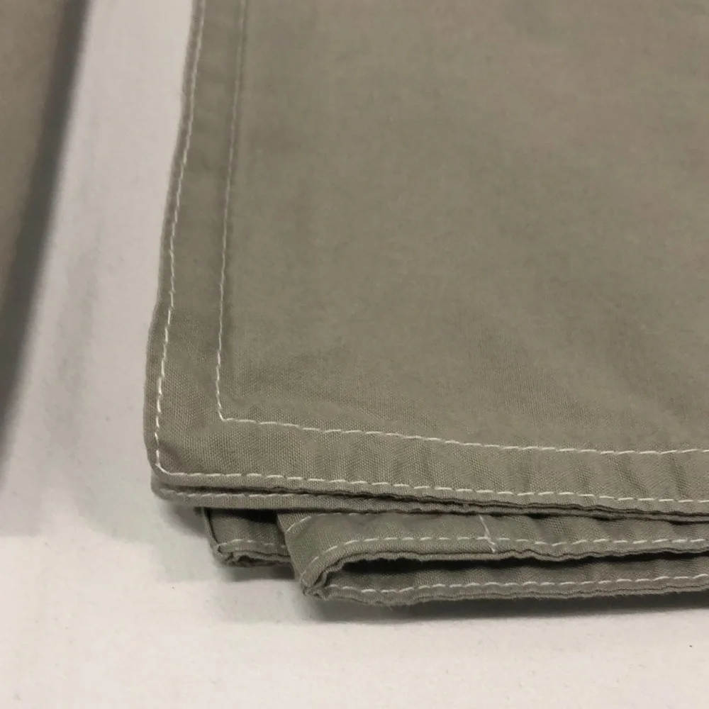Set of (2) West Elm Organic Cotton Moss Green Pillowcases